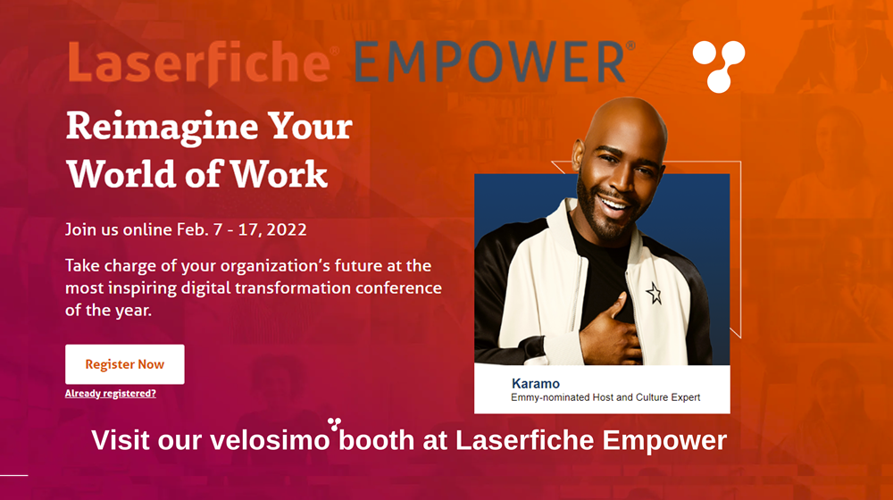 Velosimo Sponsors Laserfiche Empower Conference 2022